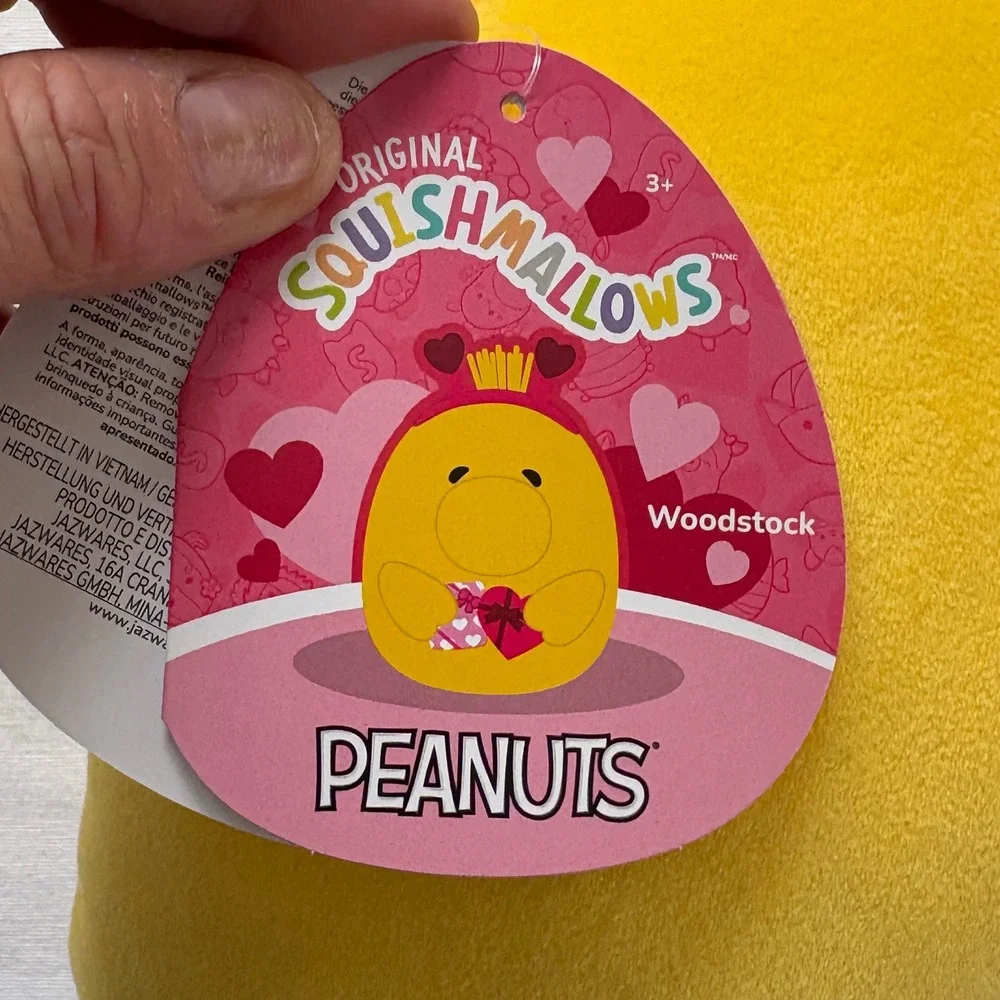 Squishmallows‎ Peanuts Woodstock Valentine 8 inch Heart Headband Plush